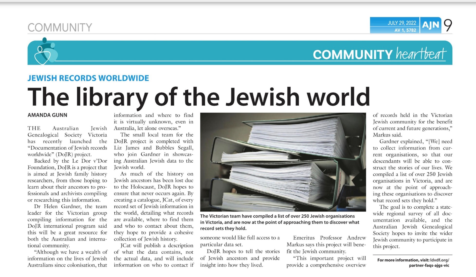 Jewish Genealogy Research, News